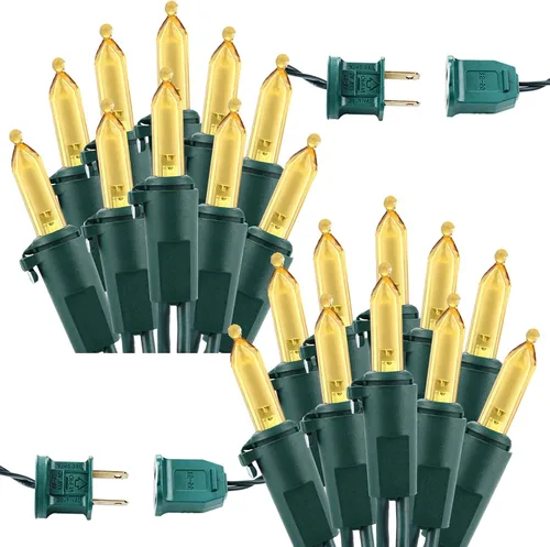 Vista 21 de Brizled Luces de Navidad, 33 pies, 100 LED Conectables de Extremo a Extremo, Mini Luces de Cadena de Navidad, 120V Certificadas UL, Blanco Frío, Luz