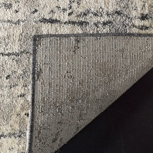 Vista 5 de SAFAVIEH Retro Collection - Alfombra decorativa de 2 x 3 pies, color negro y gris claro, diseño abstracto moderno, no desprende pelusa y de fácil