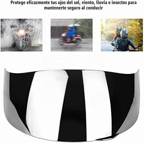 Vista 4 de Motorcycle Helmet Visor Lens Compatible with AGV K1 K3-SV K5 Plateado