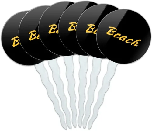 Vista 296 de Abilene Christian - Juego de 6 palillos para cupcakes con logotipo secundario