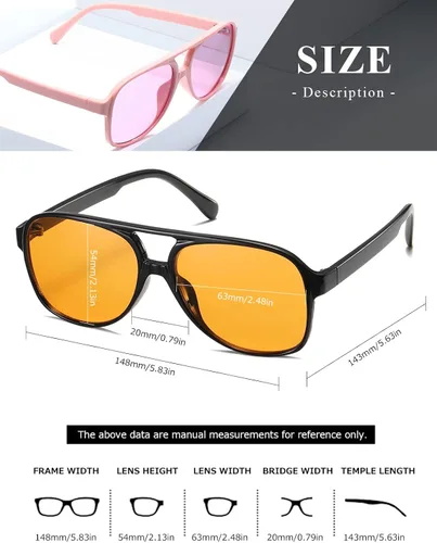 Vista 7 de TIANYESY Gafas de sol clásicas vintage estilo aviador para mujeres y hombres, montura grande retro de los años 70