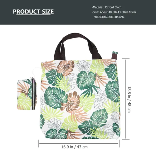 Vista 6 de Bolsa de mano portátil con cremallera Oxford de tela impermeable para mujeres (color surtido) bonita bolsa de uso diario portátil