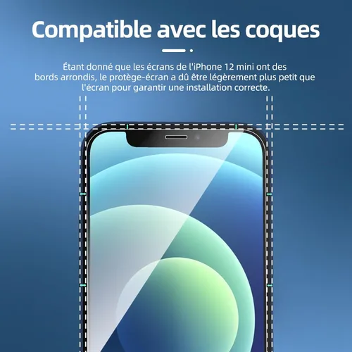 Vista 15 de NEW'C Paquete de 3 protectores de pantalla de privacidad para iPhone Air/iPhone 17 Air (6.5 pulgadas), película de vidrio templado antiespía