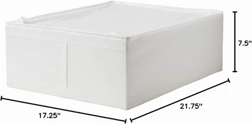 Vista 6 de IKEA Skubb Storage Case White 803.000.47 Tamaño 17 ¼x21 ¾x7 ½