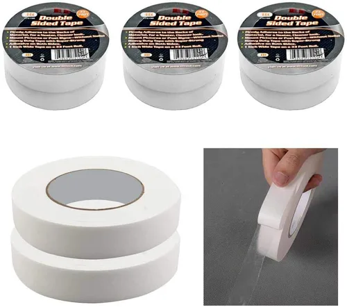 Vista 3 de 6 pieza rollos de cinta adhesiva de doble cara transparente Heavy Duty de montaje calcomanía 1" X 33 ft
