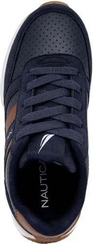 Vista 5 de Nautica Zapatos deportivos de moda Oxford cómodos con cordones para niños y niñas (niños grandes, niños pequeños, niños pequeños)