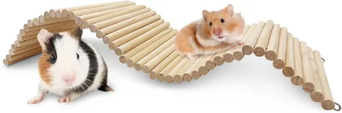Vista 8 de Hamiledyi Puente de escalera para hámster, escondite de animales pequeños, túnel, casa, rampa, tubo para hámster, conejillo de indias, rata