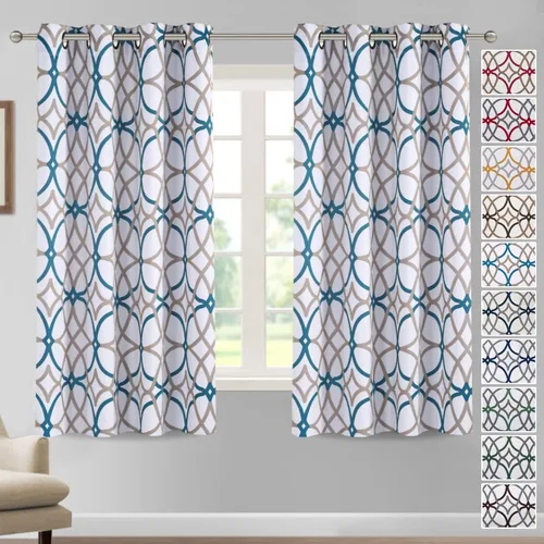 Vista 31 de H.VERSAILTEX Cortinas opacas de 63 pulgadas de largo, juego de 2 paneles de cortinas térmicas y cortinas para tratamiento de ventana, reducción