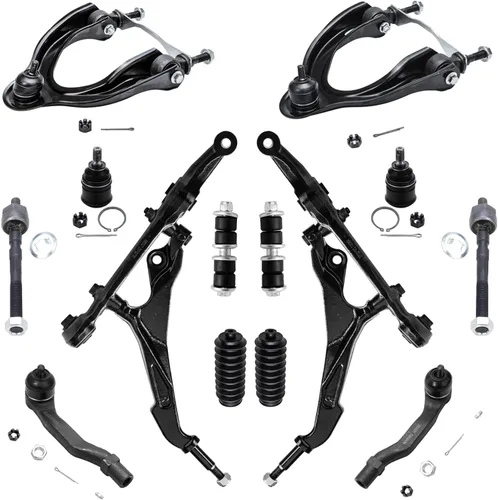 Vista 107 de Detroit Axle - Kit de suspensión frontal de 15 piezas para Jeep Grand Cherokee 99-04 1999 2000 2001 2002 2003 2004, brazos de control superior e