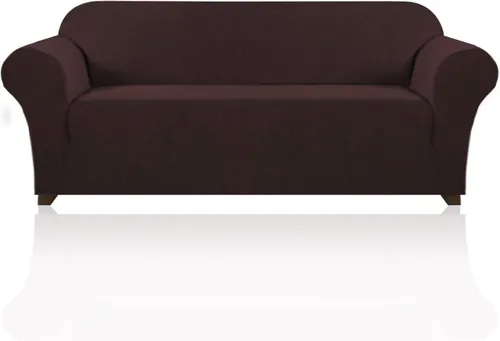 Vista 13 de PrinceDeco Funda elástica para sofá de 3 cojines, funda de sofá de tela jacquard de elastano de 1 pieza, funda universal antideslizante, protector
