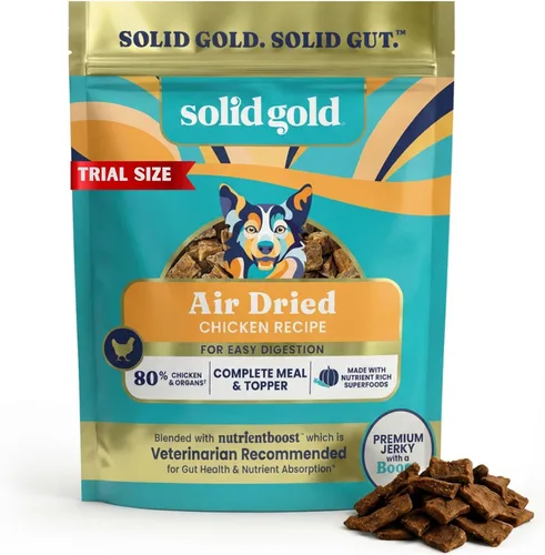 Vista 14 de Solid Gold Complementos de Comida para Perros Secada al Aire para Alimentos Secos – Golosinas saludables para perros con carne de res real