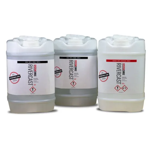Vista 2 de System Three Resins 0570K46 RiverCast - Kit de sistema epoxi para aplicaciones de fundición de carpintería, transparente, 1.5 galones