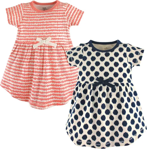 Vista 14 de Touched by Nature - Vestidos de manga corta y manga larga de algodón orgánico para niñas pequeñas, bebés y mujeres Manga larga con flores abstractas