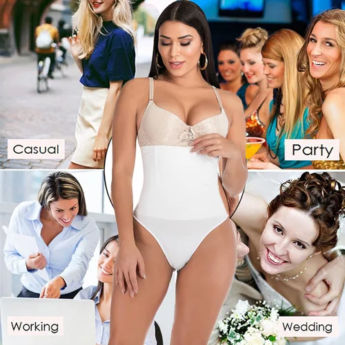 Vista 6 de FLORATA Bragas moldeadoras para mujer con control de abdomen, ropa interior de cintura alta