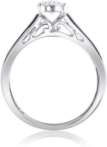 Vista 3 de SAN Collection - Anillo de boda para hombre con diseño de sus parejas (plata 925, 20150-WG)