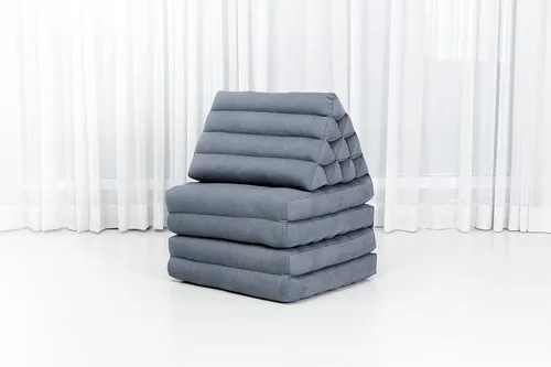 Vista 5 de Leewadee Cómodo Colchón Japonés de Suelo - Cama de Suelo Tailandesa con Cojín Triangular - Colchón Futón - Tapete de Masaje Tailandés XL Extra Cl13