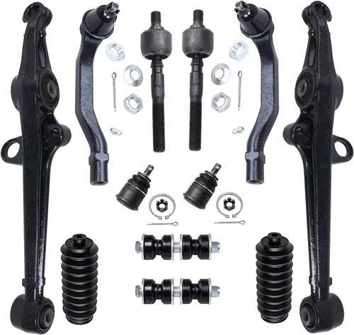 Vista 33 de Detroit Axle – 12 brazos de control superiores e inferiores delanteros con rótulas, barras de unión exteriores e interiores con topes, barras