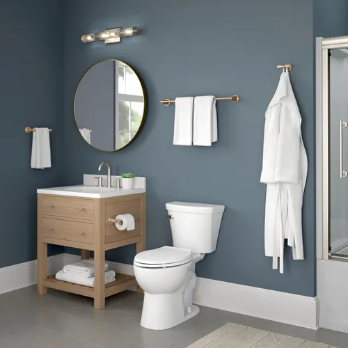 Vista 5 de Delta Gancho doble para toallas para baño o cocina Bronce champán Accesorios Stryke