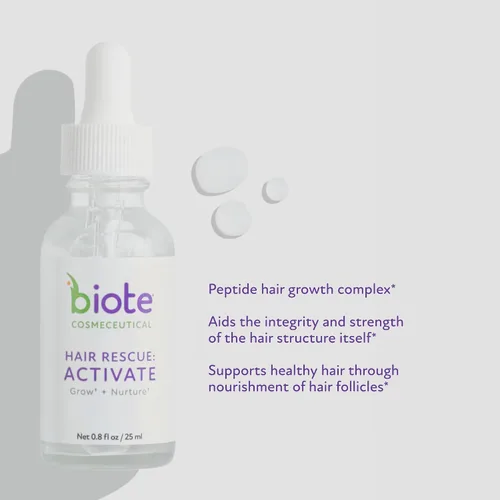 Vista 2 de Biote Cosmecéuticos - RESCATE CABELLO: ACTIVAR - Crecer + Nutrir el Cabello (0.8 fl oz)