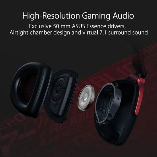 Vista 2 de ASUS ROG Delta S Core - Auriculares para juegos con cable ligero de 952oz sonido envolvente 71 controladores de 1969in micrófono certificado Discord