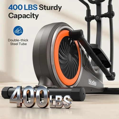 Vista 4 de Niceday Elliptical Exercise Machine, Elliptcal Machine for Home, 15.5IN&16IN&20IN Stride Elliptical Machine, 500LBS Loading Capacity, Elliptcal