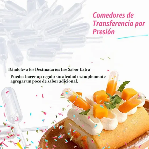 Vista 2 de moveland Jeringas de plástico para cupcakes de 0.1 fl oz, 50 inyectores de líquidos desechables, cuentagotas de transferencia para fresas, cupcakes