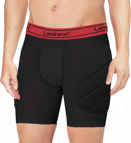 Vista 2 de Pantalones cortos deslizantes acolchados para niños y jóvenes con copa protectora suave para béisbol y fútbol