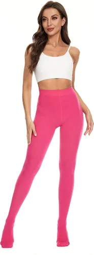 Vista 3 de CozyWow 80D - Mallas semi opacas de colores lisos y suaves, para mujer.