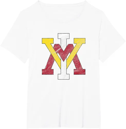 Vista 32 de Virginia Military Institute Camiseta VMI Keydets Distressed Primary, Negro