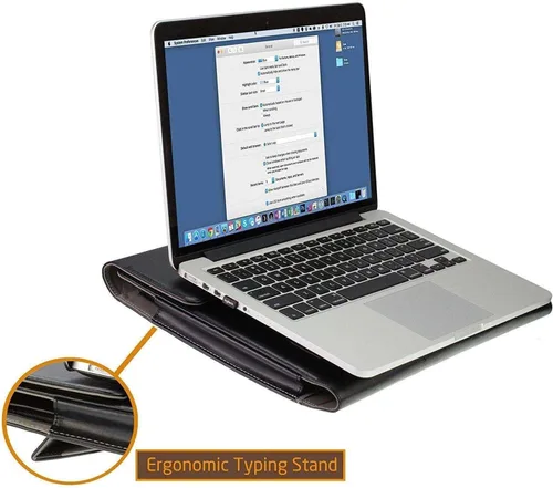 Vista 6 de Funda tipo folio de piel negra compatible con CHUWI UBook Pro 12.3 pulgadas 2 en 1 Tablet