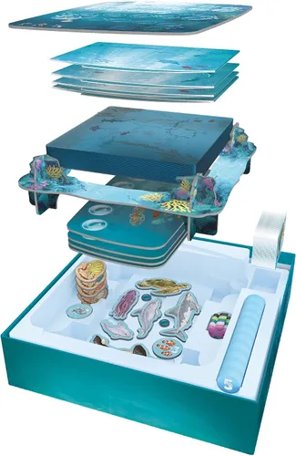 Vista 3 de Sit Down! Juego de mesa de buceo – Tarjetas únicas de océano transparente, empuja tu suerte, atrapa un paseo en una tortuga marina o delfín