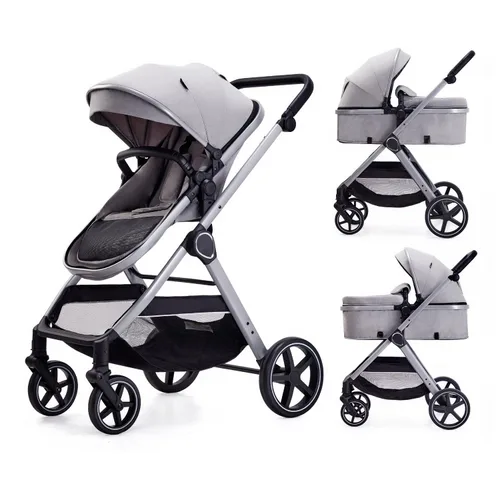 Vista 10 de Lortsybab Cochecito de bebé 2 en 1, cochecito convertible para bebés de 0 a 36 meses (beige)
