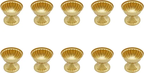 Vista 17 de Juego de 10 portavelas de metal dorado de 10.2 pulgadas de alto, florero, arreglo floral, candelabro, candelabro, portavelas para bodas, fiestas