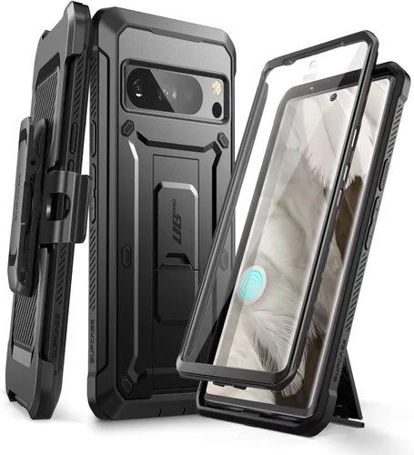 Vista 9 de SUPCASE Funda para Google Pixel 8 con soporte y clip para cinturón (Unicorn Beetle Pro), [protector de pantalla integrado]