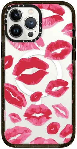Vista 186 de CASETiFY Funda Impact para iPhone 13 [Protección contra caídas de grado militar 4X de 8.2 pies/Compatible con Magsafe] - #1 Mom - Transparente