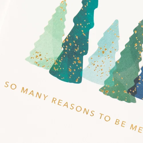 Vista 4 de Hallmark Tarjeta de Navidad de la firma (Merry, Thankful)