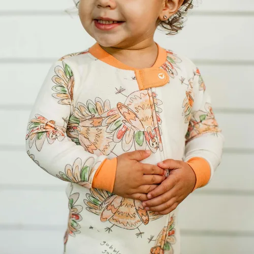 Vista 74 de Burt's Bees Baby Pijama para bebé niña, 100% algodón orgánico, pijama de una pieza, overol diagonal con cremallera, ajuste cómodo
