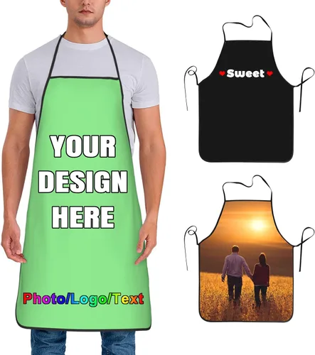 Vista 36 de Delantal de chef personalizado para hombres y mujeres, para cocinar, con nombre, logotipo, foto, regalos de cocina para familiares y amigos