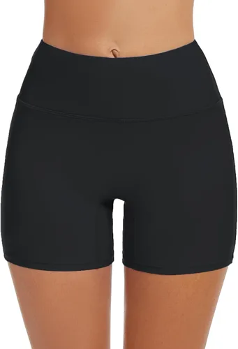 Vista 3 de Tournesol Traje de baño para mujer, de cintura alta, sin costuras, con bolsillos