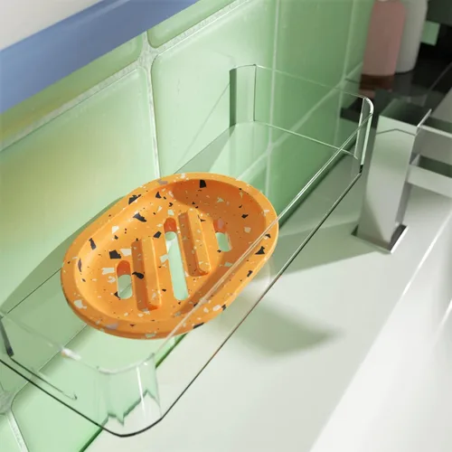 Vista 5 de Molde de silicona para jabonera de hormigón con drenaje, soporte de jabón de cemento para ducha/baño, herramientas de fabricación de bandejas