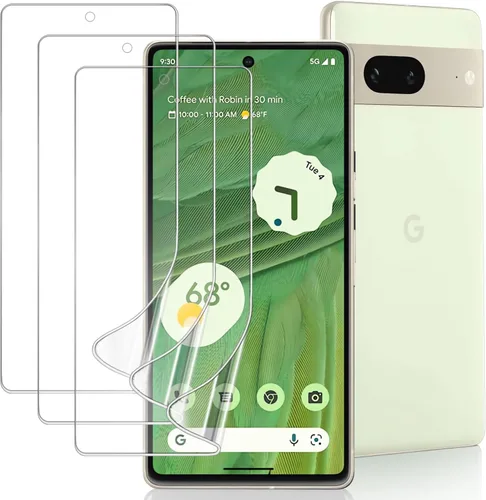 Vista 7 de Paquete de 3 protectores de pantalla para Google Pixel 6A, película protectora de TPU flexible autorreparable para Google Pixel 6A, película