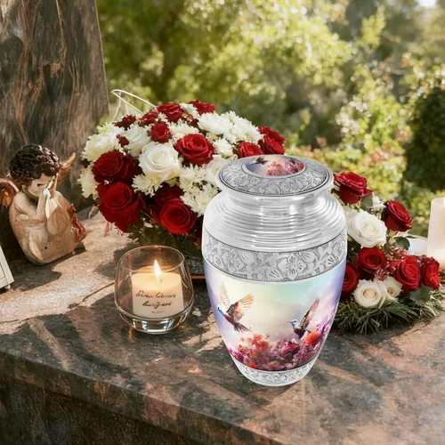 Vista 5 de NANIURN Urna para cenizas para mujeres u hombres, urnas de cremación para cenizas humanas de adultos mujeres y hombres, decorativa funeraria