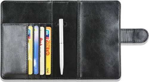 Vista 4 de Funda para pasaporte ACdream, piel de calidad superior, cartera con bloqueo RFID