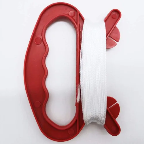 Vista 6 de Paquete de 10 mini bobinadoras de carrete de cometas pequeñas, tablero de agarre rojo con cuerda de 98.4 ft para principiantes Fly Tiny Kites