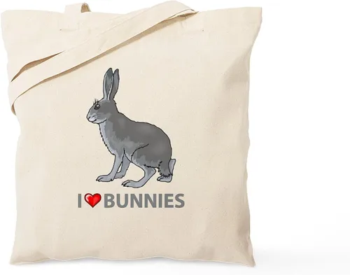 Vista 28 de CafePress Lop Eared Bunny - Bolsa de lona reutilizable beige, Caqui, S