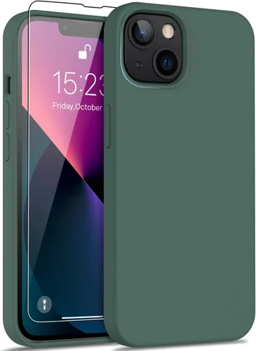Vista 71 de bemal Funda para iPhone 14 Pro con protector de pantalla, silicona líquida de ajuste delgado, forro de microfibra suave, diseñada para mujeres