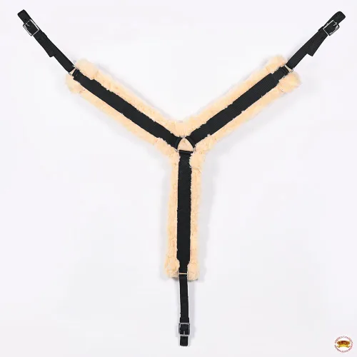 Vista 4 de Hilason Almohadilla Bareback de piel de ante con contorno de cuello
