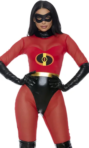 Vista 3 de Forplay Disfraz de superhéroe sexy para mujer Rojo