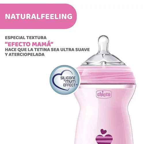 Vista 5 de Chicco Natural Feeling 6 Meses + Biberón 11.2 fl oz