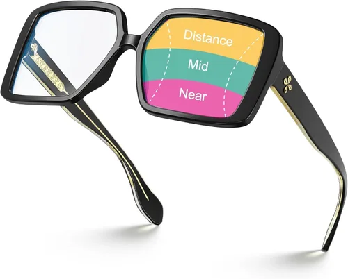 Vista 11 de VISOONE - Lentes de lectura progresivas multifocales de gran tamaño con bloqueo de luz azul y antiniebla, elegantes, para mujeres, Harvard